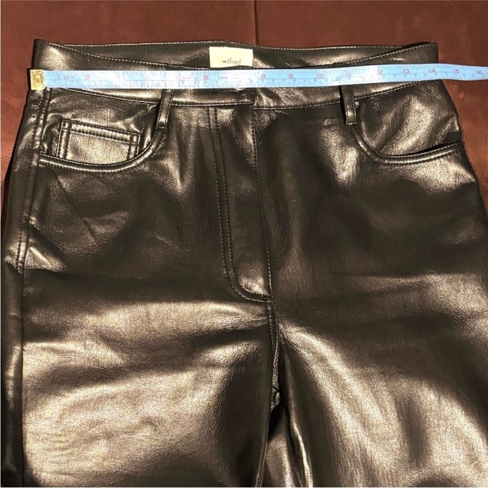 Wilfred Black Leather Cropped Flare Pants - Picture 12 of 14